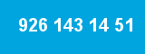 926 143 14 51 926 143 14 51